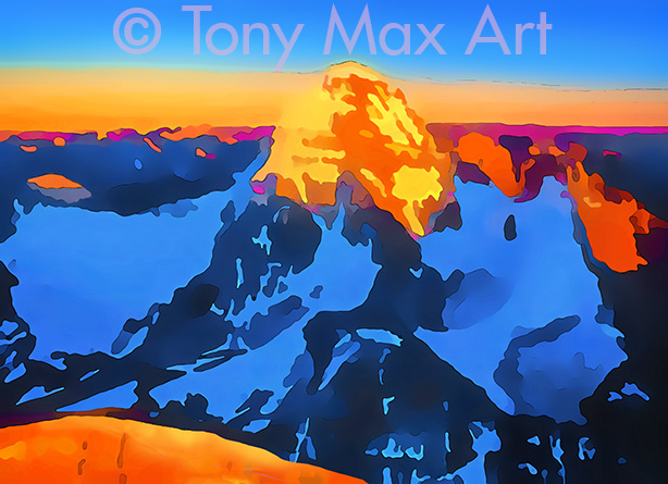 "Mountain Grandeur 14" – British Columbia landscape paintings by artist Tony Max"Mountain Grandeur 14" – British Columbia landscape paintings by artist Tony Max
