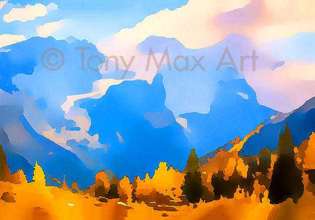 "Mountain Grandeur 19" – British Columbia art by painter artist Tony Max