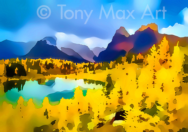 "Mountain Grandeur 21" – Canadian mountain art by Tony Max