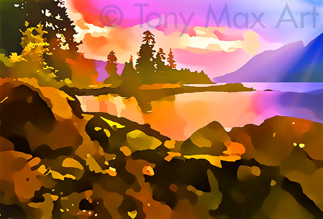 "Mountain Grandeur 27 – Horizontal" – British Columbia art by Tony Mac