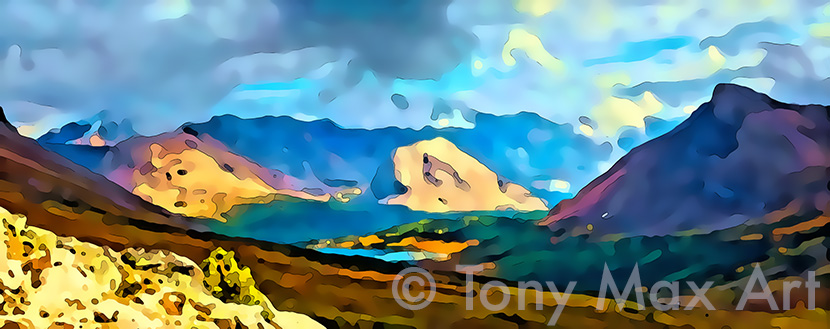 "Mountain Grandeur 55" - B. C. landscape paintings by painter Tony Max