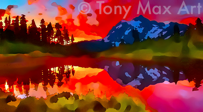 "Mountain Grandeur 57" - British Columbia fine art by artist Tony Max