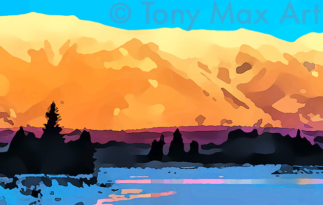 "Mountain Grandeur 64" – Kootenay art by Tony Max painter