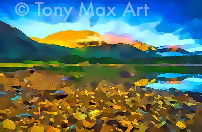"Mountain Grandeur 79" – Tony Max B. C. landscape art