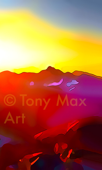 "Mountain Landscape 1 – Vertical" - British Columbia art by Tony Max