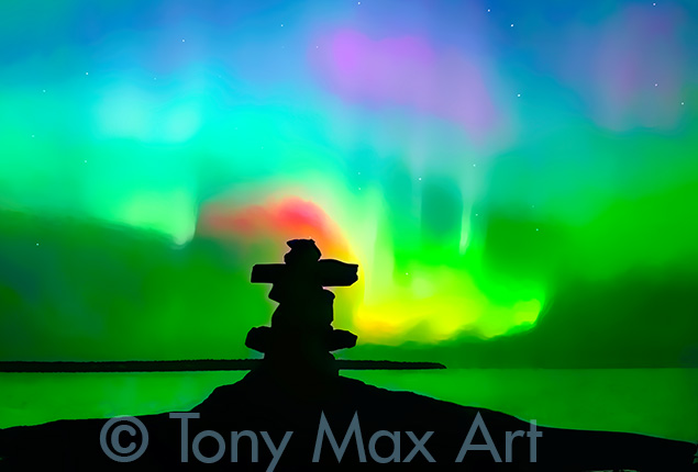 "Northern Lights 9 – Horizontal" –  Northern Lights art by Tony Max