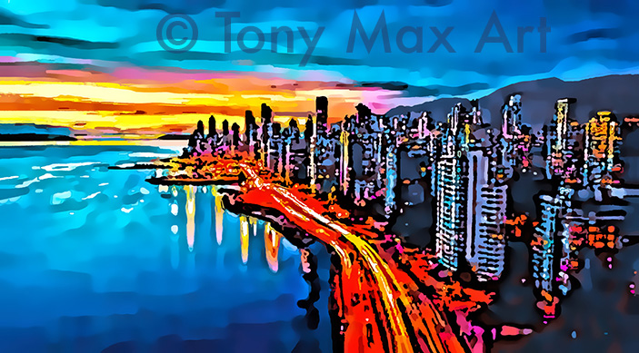 "Ocean Drivek" - Vancouver art prints by visual artist Tony Max