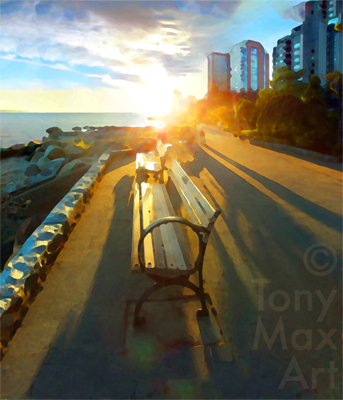 Ocean View Number 1 - West Vancouver art prints by artist Tony Max