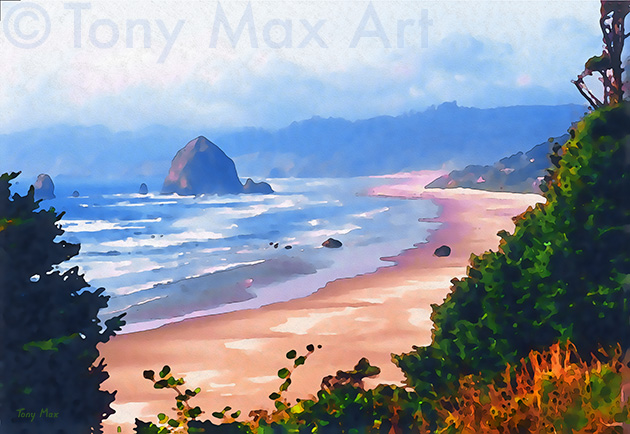 "Oregon Coast" – Tony Max art prints of Oregon