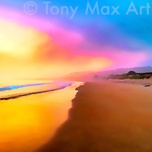 "Pacific Smooth Beach" -Nature art by Canadian nature artist Tony Max