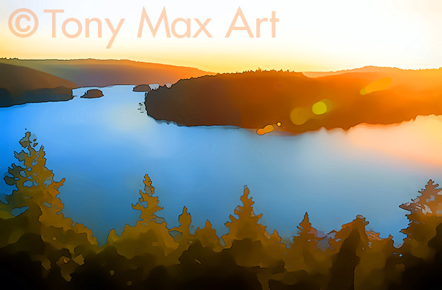 "Quarry Rock Lookout 2" – Deep Cove BC paintings art by artist Tony Max