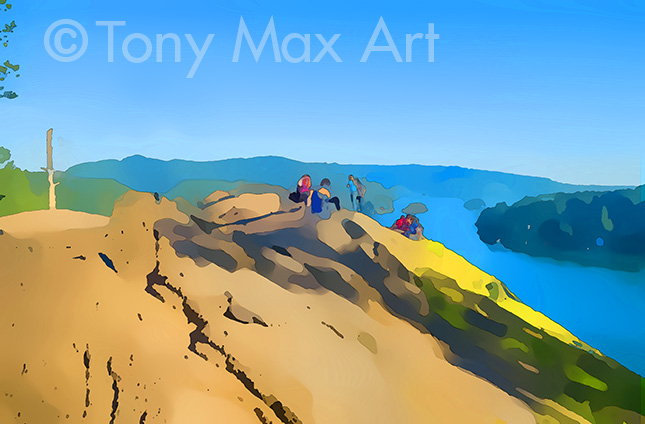 "Quarry Rock Lookout 3" – Deep Cove BC paintings art by artist Tony Max