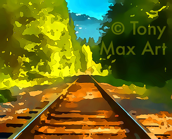 "Railway 1" - B. C. art prints by artist Tony Max