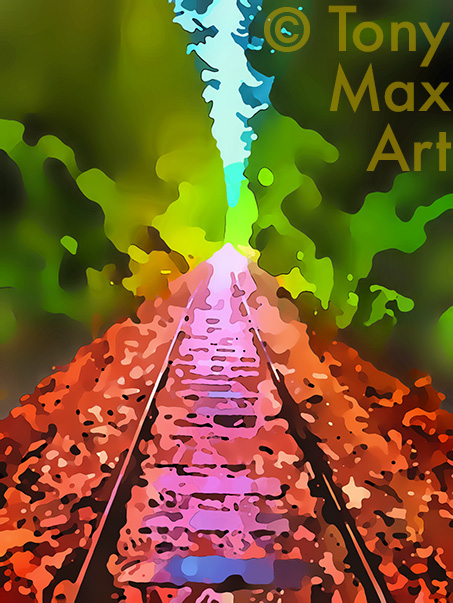 "Railway 2" &ndash; B. C. railroad paintings by artist Tony Max