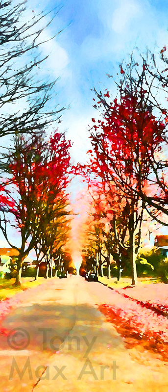 "Residential Steet in November"  – Vancouver art by Vancouver artist Tony Max