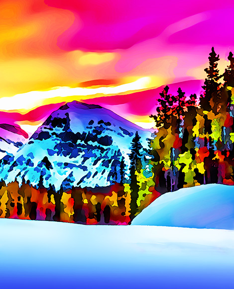 "rocky Mountain Fall – Close-up" –British Columbia fine art by artist painter Tony Max