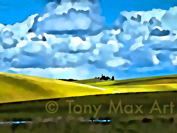 "Rolling Hills – Horizontal" - landscape art by artist Tony Max