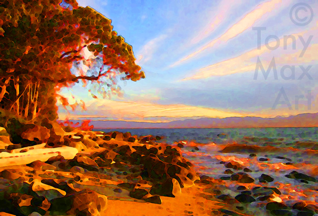 Savary Sunset – art pictures of B.C. by Tony Max