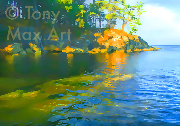 "Shallow Bay – Short" – British Columbia coastal paintings