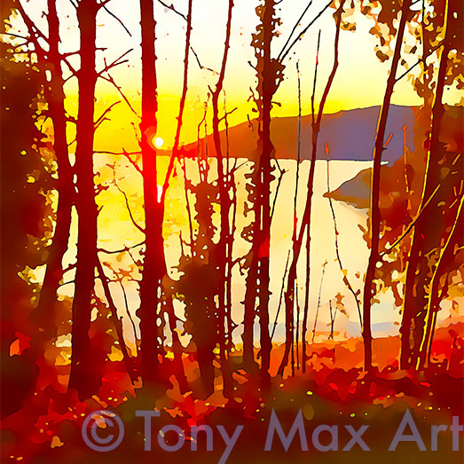 "Solar Cusp Radiance – Square" – Canadian nature art by artist Tony Max