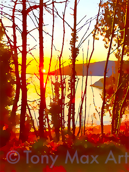 "Solar Cusp Radiance – Vertical" - West Vancouver. art by artist Tony Max