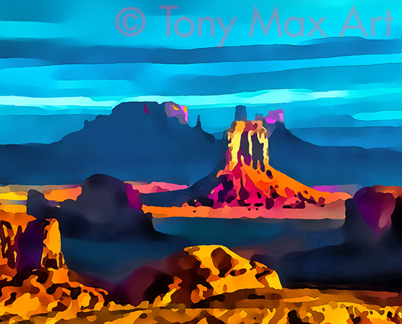 "Southwest Art 2 – Simplel" –  Utah paintings and Arizona paintings by Tony Max