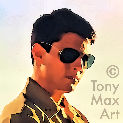 "Top Gun 1 – Square" – celebrities fine art by artist Tony Max