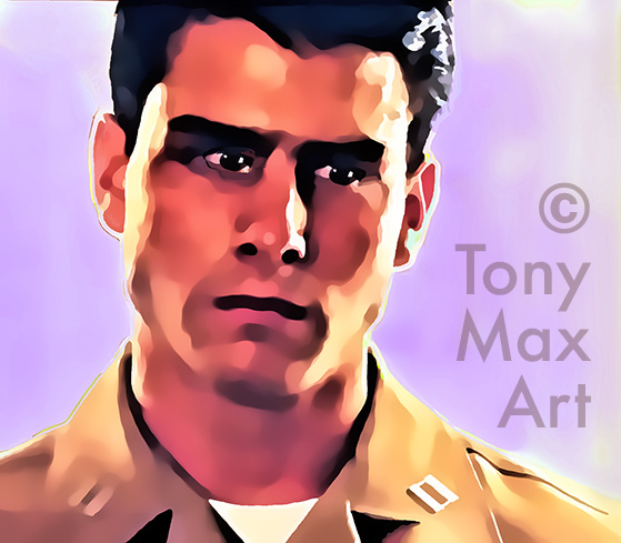 "Top Gun 2" – Hollywood celebrity Tom Cruise art by artist Tony Max