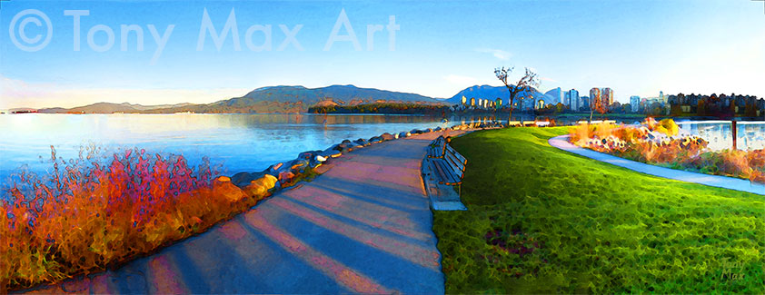 "Vanier Broad View" - Vancouver paintings by artist Tony Max