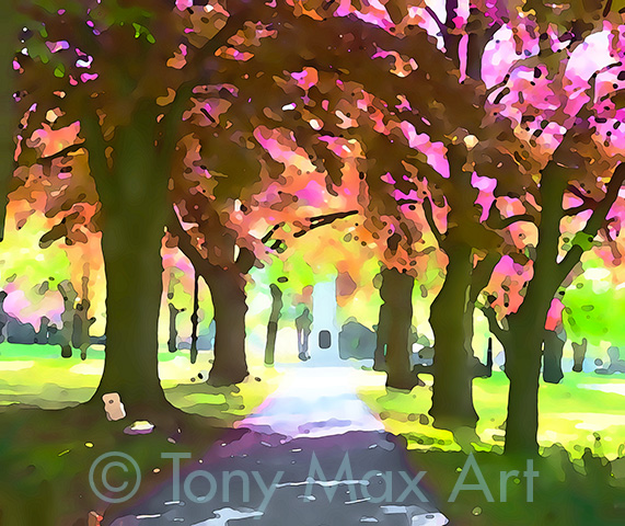 "Victoria Park – Blossoming Spring" – North Vancouver art by Tony Max, artist
