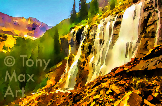"Waterfall 5" – British Columbia art by painter Tony Max