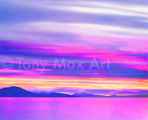 "West Coast – Illuminated – Horizontal" –British Columbia visual art by Canadian artist Tony Max