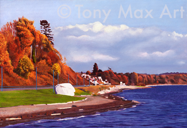 "White Rock in Fall"- White Rock art by Tony Max