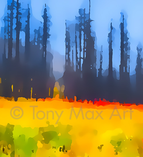 "Wild Valley Field – Almost Square" – Tony Max nature paintings