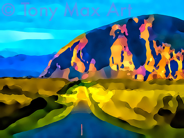 "Yukon Highway" – Yukon Territory painting by Tony Max artist