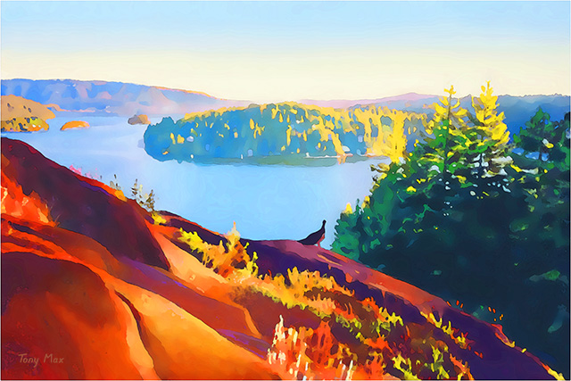 Deep Cove Lookout - North Vancouver art prints by BC artist Tony Max