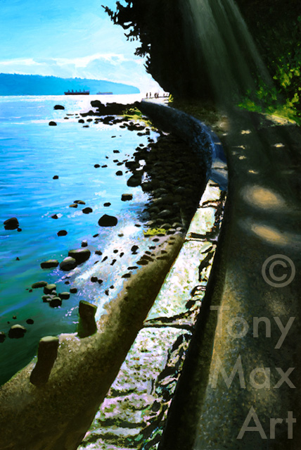 Seawall Afternoon - Stanley Park art prints by Tony Max