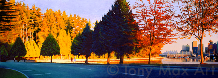 Sunset Glow - Stanley Park -  Vancouver art prints by artist Tony Max
